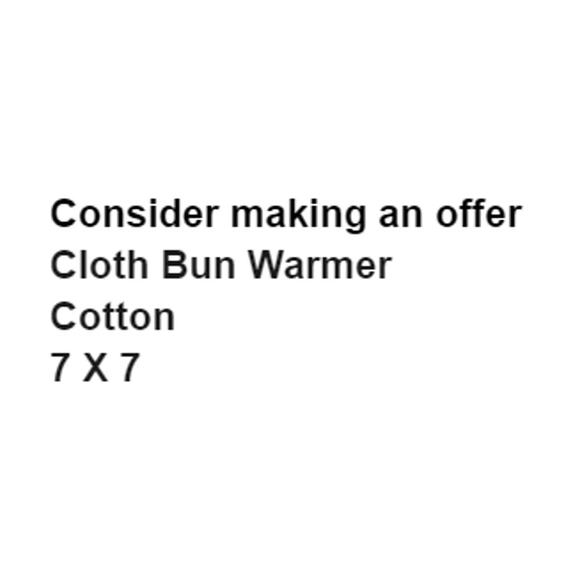 Butterfly White Cotton Cloth Bun Warmer Detailed Stitching - Picture 2 of 8